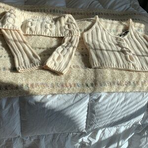 Lushcious Vintage Body by Victoria 100% Cashmere Cable sweater & Matching Shrug